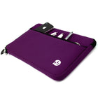 Vangoddy - Housse de protection en néoprène pour ordinateur portable 13" avec poche supplémentaire - Violet-Intérieur rembourré pour amortir les chocs et prévenir les rayures