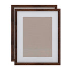 Decent Living Solid Wooden Picture Frame - 16" x 20" - Walnut Colour - 2 Pack-Material: 100% Natural Solid Wood (Okan / Teak)