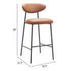 Zuo Rorun Barstool - Brown - Set of 2-6