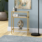 Hudson&Canal Sivil 22"W Console Table - Brass-Features easy assembly