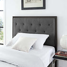 Modway Mia Fabric Twin Bed - Brown Grey-7
