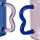 General Supply Goods + Co Goods + Co Wavy Glass Mug Set - 2 Pack-Wavy shaped handle for comfortable holding