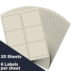 JAM Paper Mailing Address Labels, 3 1/3 x 4, Ivory, 2 sets of 120 (17966069g)-Size: 4" x 3 1/3"
