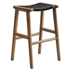 Modway - Saoirse Cuir Tabouret de bar en bois - Noir noyer - Ensemble de 2-6