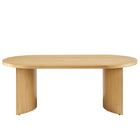 Modway Aspect Oval Wood Coffee Table - Oak-8
