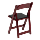 Flash Furniture HERCULES Series Mahogany Wood Folding Chair with Vinyl Padded Seat-Mahogany Wood Finish with Clear Lacquer Varnish
