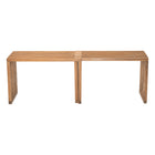 Zuo Riviera Extendable Bench - Natural - Set of 2-Weather resistant solid acacia wood frame