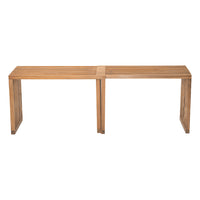 Zuo Riviera Extendable Bench - Natural - Set of 2-Weather resistant solid acacia wood frame