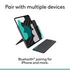 Logitech Flip Folio Keyboard Case for iPad 11/13 Pro (M4/M5) Air 13/11(M2/M3/M4)5th Gen - Graphite-2-year battery life: replaceable coin cell batteries (CR2016 battery x4 included with Bluetooth keyboard)