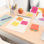 Staples Stickies Standard Notes - 3" x 3" Assorted - 100 Sheets/Pad - 12 Pads Pack-Each pad has 100 notes and they come in a pack of 12