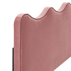 Modway - Athena Performance Velvet Tête de lit jumelée, Rose poussiéreuse-Rembourrage en mousse dense