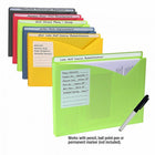 C-Line Write-On Poly File Jackets, Assorted Colours, 25 Pack (CLI63060)-Works with pencil, ball point pen or permanent marker.