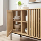 Modway Fortitude 59" Oval Sideboard - Oak-6 Storage Spaces
