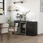 HOMCOM Mini Fridge with Freezer and Reversible Door - Black-Features 2 adjustable shelves, a crisper drawer, and door racks