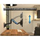 Mount-It! Heavy-Duty Monitor Wall Mount with Gas Spring Arm - Fits Monitors up to 49"-Ideal for multiple environments, perfect for offices, medical facilities, warehouses, retail spaces, and home setups needing flexible monitor positioning