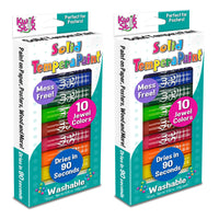 Kwik Stix Solid Tempera Paint - Jewel Tones - 2 Packs of 10-VIBRANT COLORS: These highly pigmented colors will bring a range of beautiful colors to all your crafts.