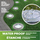 Bell+Howell Deluxe Super Bright Outdoor Solar Disk Lights - 4 Pack-Ip65 waterproof: ip65 weather resistant construction helps block rain, water and dust for reliable outdoor pathway lighting all season