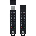 Apricorn Aegis Secure Key 3z Encrypted USB 3.1 Gen 1 64 GB Flash Drive - Black-Requires no software to set up or operate-completely cross-platform compatible and perfect for corporate deployments