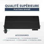 MotionGrey - Bureau assis-debout électrique Ergo2 réglable en hauteur, 47 po de largeur, avec 4 réglages mémorisés - Noir-8