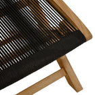 Modway Vienna Outdoor Patio Teak and Rope Folding Ottoman - Natural/Black-8