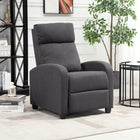 HOMCOM Push Back Recliner with Padded Seat for Home Theater - Dark Grey-Assembles in 15 minutes with easy, labeled parts
