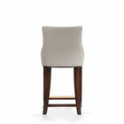 Manhattan Comfort Shubert 22.64" Modern Leatherette Upholstered Counter Stool - Light Grey - 3 Pack-Seat Height: 25.98 in