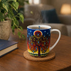 Oscardo Tree of Life by James Jacko Porcelain Mug - 485ml-Stackable Mug Feature - Optimized for easy storage and space saving organization