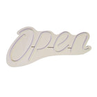 Futech LED Open Sign - 20" W x 10" H - White/White-Indoor Use Only