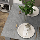 HOMCOM Square Dining Table for 2, for Kitchen and Living Room - Cement Grey-Colour: Cement Grey