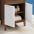 Modway Render 24" Bathroom Vanity Cabinet - White/Walnut-Dual Soft-Close Doors