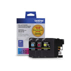 Brother LC101 Colour Ink Cartridges (Cyan, Magenta, Yellow), 3 Pack  (LC1013PKS)-Brother Genuine LC1013PKS Standard-yield 3-pack colour ink cartridges.
