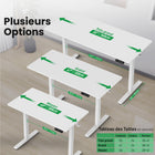 IMHome - Bureau assis-debout électrique réglable en hauteur avec 3 réglages de mémoire - 55 po x 24 po - Plateau blanc / structure blanche-8