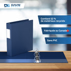 Davis Group Super économie, Reliure à anneaux en “D” inclinés 1.5 po, paquet de 6 – Bleu Royal-Polypropylène sans PVC