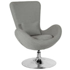Flash Furniture Egg Series Side Reception Chair - Light Grey Fabric-Contemporary Style