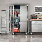 Seville Classics UltraHD Storage Cabinet - 36" L x 18" W x 72" H - Graphite-9