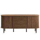 Modway Harlan 67" Fluted Oval Sideboard Cabinet - Walnut-9