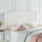 Modway Rebecca Performance Velvet Full/Queen Headboard - White-Vertical Striped Channel Tufting