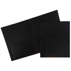 JAM Paper Heavy Duty Plastic Two-Pocket School Folders - Black - 6 Pack-Size: 9.5 x 11.625 inches | Easily fits 8.5" x 11" documents
