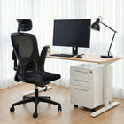 MotionGrey - Chaise de bureau ergonomique MC2 - Assise en mousse haute densité avec accoudoirs relevables - Noir-10