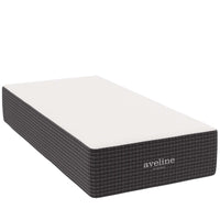 Modway Aveline 14" Memory Foam Twin Mattress-5" Cooling Gel-Infused Memory Foam