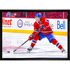 Cole Caufield Montreal Canadiens Passing Puck - Framed Canvas - 31" x 22"-Premium canvas print with gallery-wrapped edges