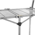 Luxor Collapsible Steel Wire 2-Shelf Cart - Silver-9
