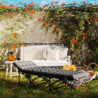 Outsunny Camping Cot for Adults with Cushion-Constructed from splash-resistant 150g/㎡ Oxford fabric