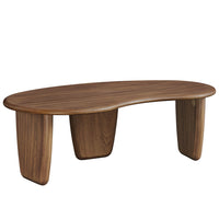 Modway - Vetra Libre en forme de rein Table basse - Noyer-Table en forme de rein