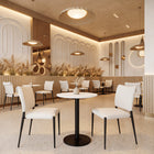 Zuo Alto Bistro Table - White/Black-Maximum Weight Capacity: 20