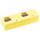 Post-it Super Sticky Notes - 3" x 5" - Canary Yellow - 1080 sheets - 12 Pack-Revolutionary adhesive technology ensures your notes will stick securely to more surfaces
