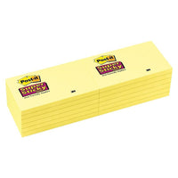 Post-it Super Sticky Notes - 3" x 5" - Canary Yellow - 1080 sheets - 12 Pack-Revolutionary adhesive technology ensures your notes will stick securely to more surfaces