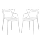 Modway Entangled Dining Set - White - 2 Pack-Modern dining chair