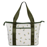 General Supply Goods + Co Printed Tote Bag with Interior Pockets - Sage-Insulated interior helps maintain food temperature longer