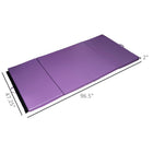 Soozier Folding Gymnastics Tumbling Mat - Exercise Mat with Carrying Handles for Yoga - MMA - Martial Arts - Purple - 4' W x 8' L x 2" D-Non-absorbent PU leather surface, fire-retardant, puncture, and mildew resistant 
